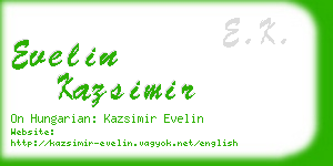 evelin kazsimir business card